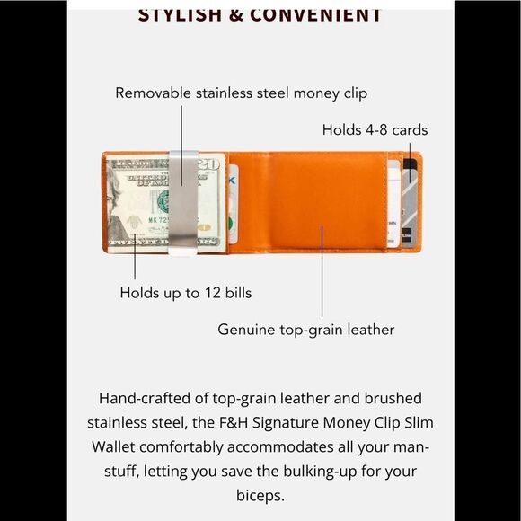 Forest and Harold money clip wallet. NEW - Picture 2 of 13